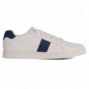 Geox Jungen weiß marineblau niedrige Turnschuhe Größe 12 kleines Kind - Bild 1 von 8