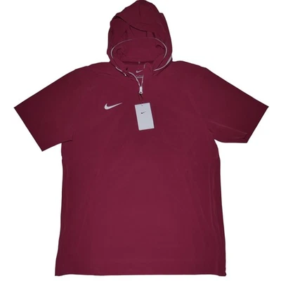 Nike короткий рукав тренеров куртка мужской размер M команды темно-бордовый/белый DWR новый с Ярлыками - Изображение 1 из 4