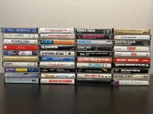 Lot Of 40 Cassette Tapes Rock & Pop Eagles U2 Toto REM Wham! Madonna ZZ Top Cher - Picture 1 of 21