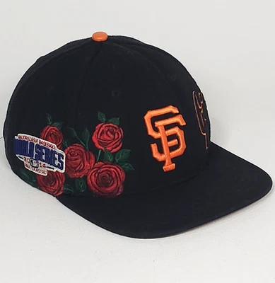 旧金山巨人队帽子平沿帽 2014 年世界系列专业标准红玫瑰 — 第 1/4 张图片