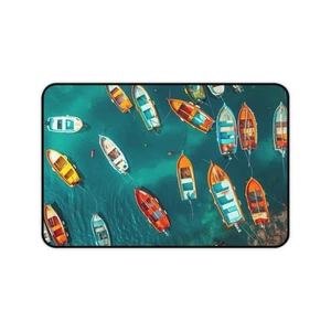 Vibrant Nautical Desk Mat - Perfect Office Decor, Boat Art - Afbeelding 1 van 13