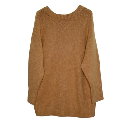 Suéter holgado Zara S para mujer de gran tamaño trozo espalda abierta camel Foto 1 de 4