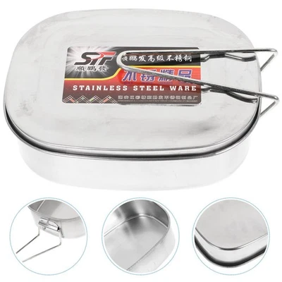  Contenitore Per Pranzo Contenitori Di Stoccaggio in Acciaio Inossidabile - Immagine 1 di 4