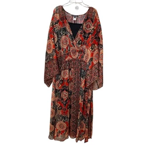 The Pyramid Collection Langarm Maxi fließendes Kleid Boho Landhaus Large gebraucht, in einwandfreiem Zustand gefüttert - Bild 1 von 5