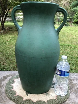 1930’s Arts & Crafts Pfaltzgraff Pottery 17.5 inches Matte Green Porch Jar # 171 - Image 1 of 4