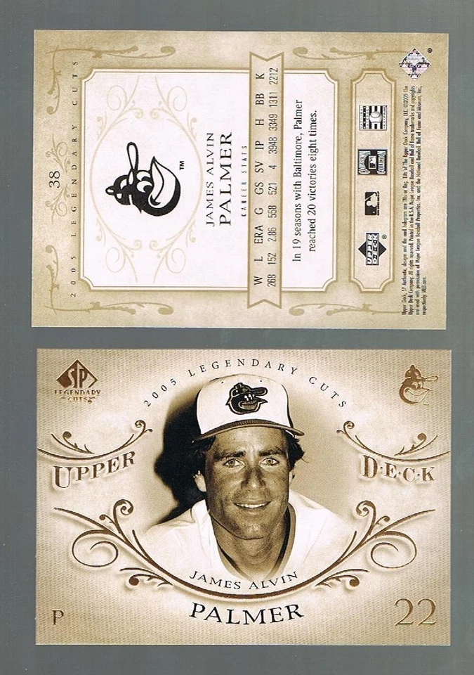 2005 Upper Deck UD SP Legendary Cuts JIM PALMER #38 ORIOLES HOF Legend - Image 1 of 1