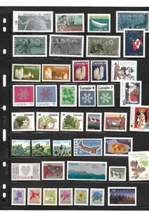 Canada: Good lot of +40 different stamp, some high values, mint NH ..EBN087