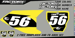 Husqvarna TC 65 2017 Pre Printed Number plate Backgrounds BASIC SERIES  - Picture 1 of 1