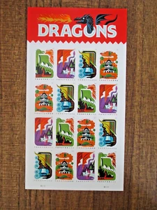 SCOTT#5307-10 DRAGONS SHEET OF 16 FOREVER STAMPS-2018-MNH-US - Picture 1 of 3