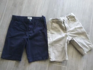 2-Pack Beige and Navy Blue OshKosh B'gosh uniform shorts size 6/6x - Picture 1 of 1