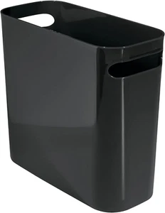 Plastic Small Trash Can, 1.5 Gallon/5.7-Liter Wastebasket, Narrow Garbage Bin wi - Picture 1 of 12