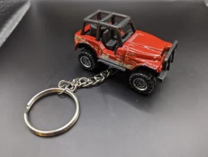 Red And Black 4x4 Wrangler Custom Keychain Key Ring Brand New - Picture 1 of 2