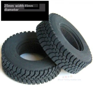 Camión de coche de radiocontrol Michelin 1/14 2 piezas neumático de goma de 20 mm #8 para remolque Tamiya - Imagen 1 de 2