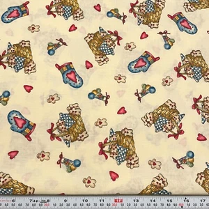 Vintage Dianna Marcum Gingerbread Cookies Baking Cotton Fabric by the HALF YARD - Picture 1 of 2