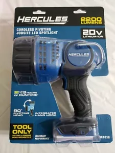 NEW SPOTLIGHT LED 20V 2200 LUMEN HERCULES TOOL ONLY BATTERY NOT INCLUDED - Picture 1 of 8