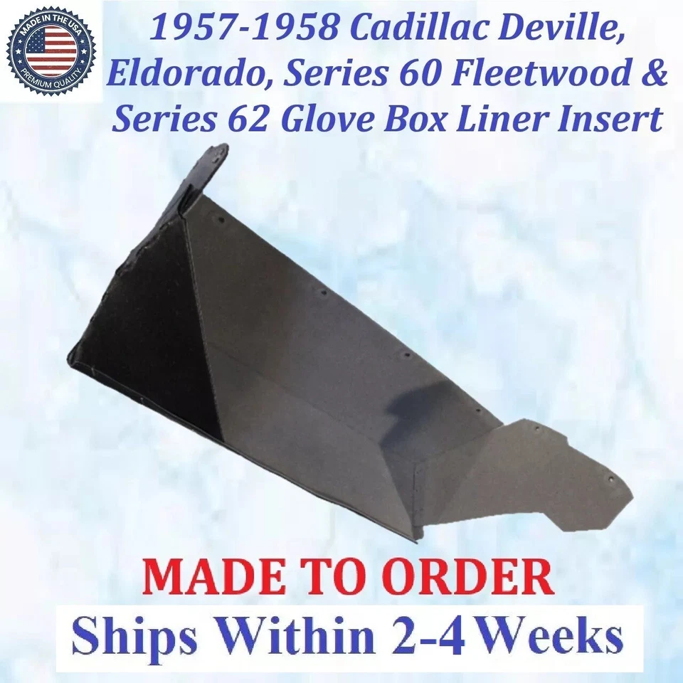 NUEVO 1957-1958 CADILLAC DEVILLE ELDORADO FIELTRO GUANTERA FORRO INSERTO #CAD-GBX-100 Foto 1 de 3