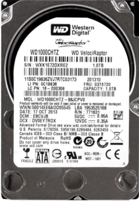 Hard Drive Lenovo 03T6720 WD1000CHTZ 1TB 10000RPM 64MB SATA III 2.5'' Inch - Image 1 of 3