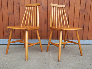 Dining Room Chair Vintage Chair Tapiovaara Age Wood 60er Mid Century Danish 1/3