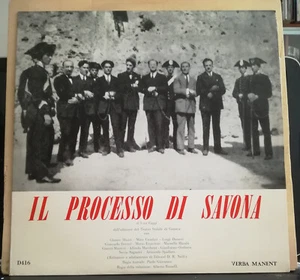 IL PROCESSO DI SAVONA di Vico Faggi Teatro Stabile di Genova LP L.SQUARZINA - Picture 1 of 11