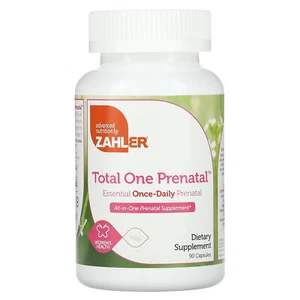 Zahler Total One Prenatal Essential Once-Daily Prenatal 90 Capsules Dairy-Free, - Picture 1 of 3