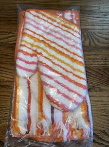 Juego De Toallas De Cocina Vintage 5 Piezas Paquete Sellado Rayas Naranja - Imagen 1 de 1