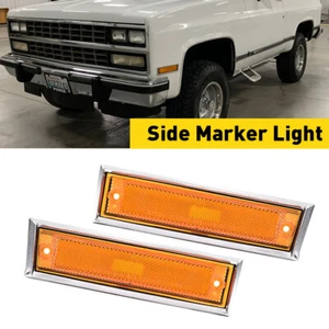 Amber Marker Front Side Lights Fit 81-86 GMC C1500 C2500 K1500 Chevrolet C10 C20 - Picture 1 of 18