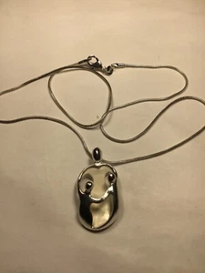 925 sterling silver necklace and pendant. 19” Chain In Mint Condition - Picture 1 of 5