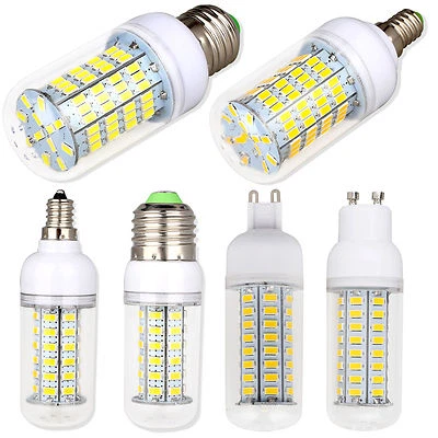 220V Dimmable B22 E27 E14 G9 GU10 LED Corn Light Bulb 5730 SMD White Lamp RH - Image 1 of 4