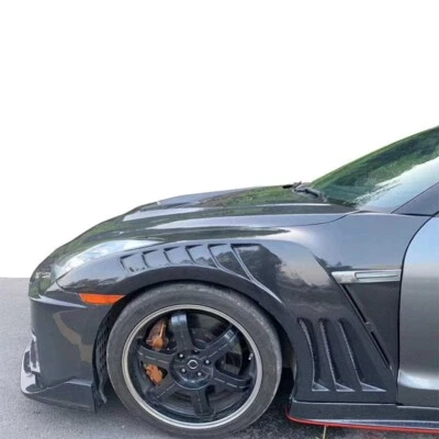 Guardabarros delantero ventilado de fibra de carbono para Nissan GT-R GTR R35 2009-2021 Foto 1 de 4
