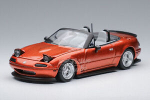 1:64 MicroTurbo Mazda Miata MX-5 Customized Metallic Orange Eunos Roadster