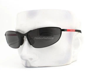 Prada Linea Rossa Sunglasses SPS 55Z 1BO-06F Matte Black Rubber w/case NWT - Picture 1 of 11