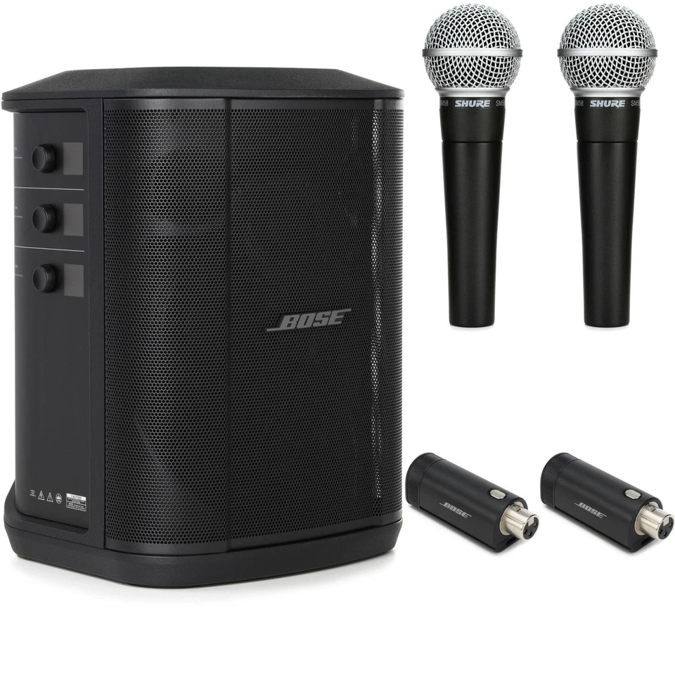 Bose S1 Pro+ Multi-position PA System and Shure SM58 Wireless Pair Bundle - Image 1 of 1