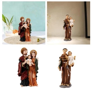 Catholic Holy Family Statue Sculpture Tabletop Centerpiece Home Gift Ornament - Picture 1 of 14