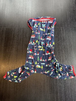Wondershop Dog Pajamas Jumpsuit XL Lightweight Cotton Christmas Gnome 26" Back - Image 1 of 4