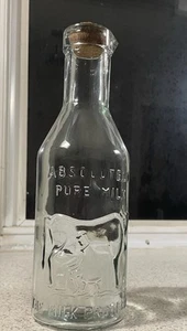 Vintage "The Milk Protector" Bottle Embossed Cow Farmer 12" Farm Carafe 🥛 Jug - Picture 1 of 8