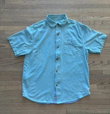 Camisa Tommy Bahama Para Hombre Grande Azul Relax Abotonada Manga Corta Talla M Foto 1 de 4