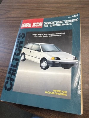 Chilton 8424 Chevrolet Sprint, Metro, Geo Metro 1985-1993 Repair Manual - Image 1 of 4