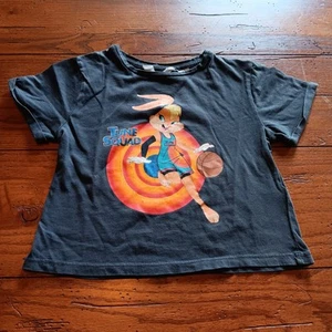 H&M Tune Squad Kids Boys Girls Charcoal Gray Short Sleeve T-Shirt 5T/6 - Picture 1 of 12