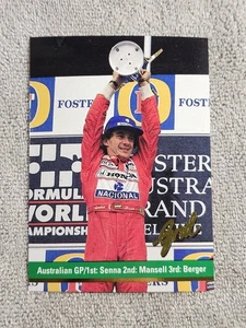 1992 Formula 1 Ayrton Senna Australian GP/1st: 2nd: Mansell 3rd: Berger #115 HOF - Picture 1 of 2
