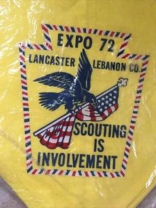 Lancaster-Lebanon Council Scouting is Involvement Expo 1972 Neckerchief  NIP - Picture 1 of 3