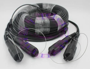 200M LC-LC UPC MM 6 Strand Armored Field TPU Optical Patch Cord Waterproof Head - Afbeelding 1 van 1