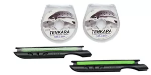 Tenkara Mono Leader Avvolto 10ft +10pz 2mm MIcro Tippet Ring Avvolgitore 2 Linee #M36 - Foto 1 di 9
