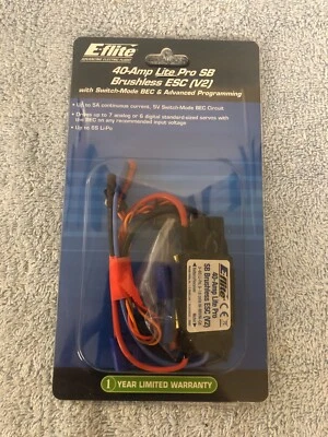E-flite 40-Amp Lite Pro Switch-Mode BEC Brushless ESC V2 EFLA1040LB NEW!!! - Image 1 of 2