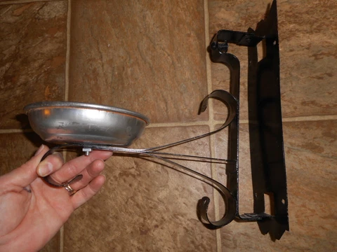Vintage Salvaged Kerosene Gas Lamp Sconce Bracket Restoration Farmhouse Cover
