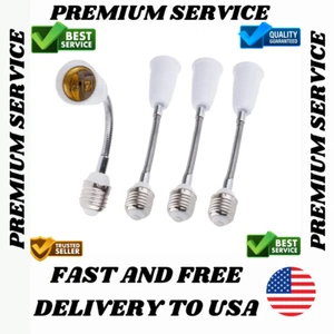 E26/E27 Light Bulb Socket Extender Adapter, E26/E27 To E26/E27 Flexible Extensio - Picture 1 of 5