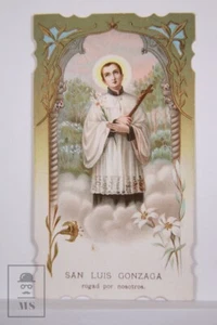 Original Religious Card - St. Louis Gonzaga - Pray for Us - Aloysius Italian - Picture 1 of 2