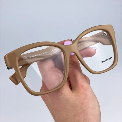 Burberry Women Eyeglasses Beige Demo Square BE2363 3990 NEW AUTHENTIC - Image 1 of 4