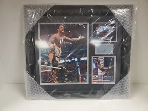 WWE CM PUNK AUTOGRAPHED WRESTLEMANIA XXVIII (2012) PLAQUE w/PIECE OF RING MAT - Picture 1 of 2