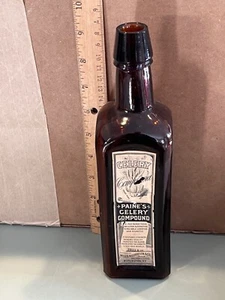 Paine’s Celery Compound Burlington VT 99% labeled quack medicine bottle bitters - Picture 1 of 4