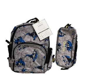 Pottery Barn Kids boys mini PRE-K backpack & pencil case monogram GAVIN batman - Picture 1 of 5
